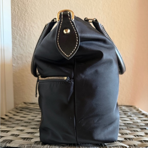Dooney & Bourke Black/Pink Nylon Satchel Tote Bag & Leather Crossbody Strap - Picture 8 of 16